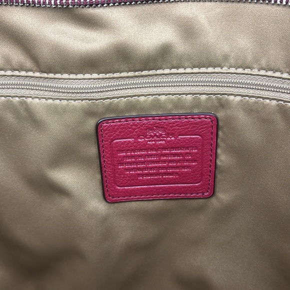 COACH Burgundy Leather Tote Bag - Picture 6 of 9